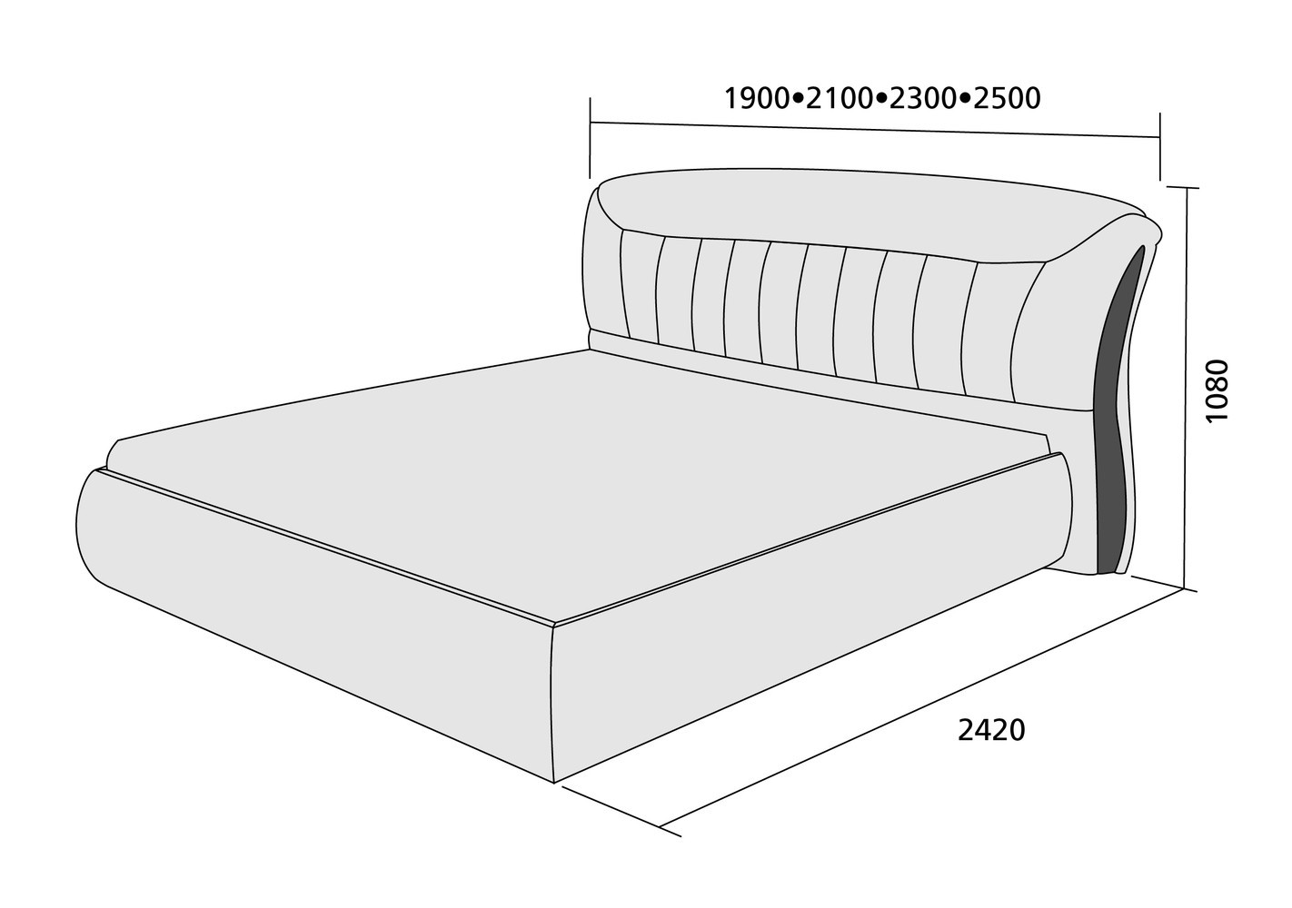 кровать двуспальная размеры 1800