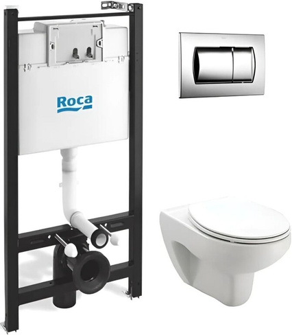 ПЭК Roca Victoria Pack 893100000 подвесной унитаз + инсталляция + кнопка + сиденье