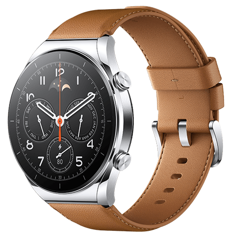 Смарт-часы Xiaomi WatchS1Silver/Brown+доп.ремешок