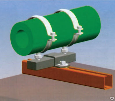 Опоры и подвески технологических пластмассовых трубопроводов