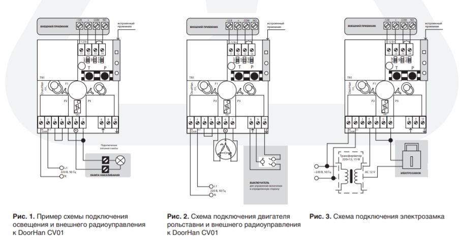 Doorhan cv01 схема