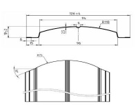 Штакетник металлический МП ELLIPSE 19х126 х0,5 Эксотил, прямой/фигурный