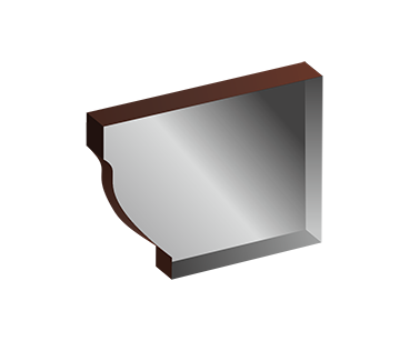 Заглушка желоба 120х86 Левая, RAL 8017 (шоколадно-коричневый)