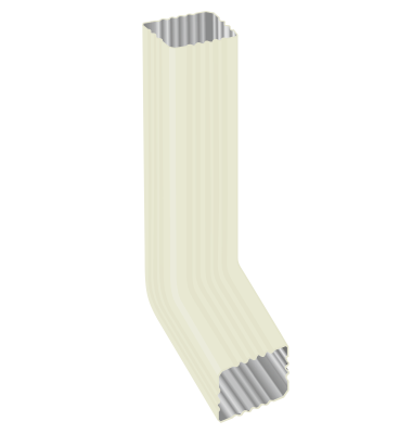 Труба Водосточная 76х102х1000 с коленом, RAL 9010 (белый)