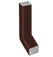 Труба Водосточная 76х102х3000 с коленом, RAL 8017 (шоколадно-коричневый)