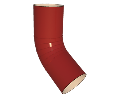 Колено Трубы Сливное D150, RAL 3011 (коричнево-красный)