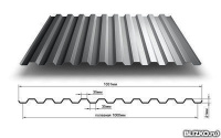 Профнастил для крыши С20 0,45 Цинк