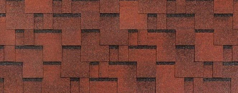 Гибкая черепица Tegola Top Shingle Футуро. Цвет Красный.