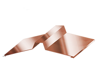 Планка конька плоского 190х190х2000х0,5 Agneta, Cuprum медный
