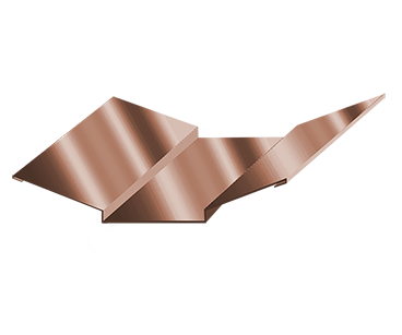 Планка ендовы верхняя 76х76х2000х0,5 Agneta, Cuprum медный