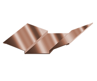 Планка ендовы верхняя 76х76х2000х0,5 Agneta, Cuprum медный