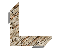 Планка угла внутреннего Ecosteel 75x75x3000х0,5 Белый Камень ПР глянцевый