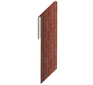 Планка завершающая Ecosteel 65x3000х0,5 Кирпич глянцевый