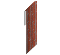 Планка завершающая Ecosteel 65x3000х0,5 Кирпич глянцевый