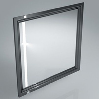 Панель с зеркалом POMPEI, 80 см черный, с LED подсветкой