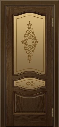 Межкомнатная дверь Амелия (тон 35) остекленная