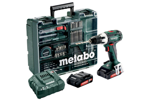 ДРЕЛЬ АККУМ. METABO BS 18 LT Set набор 74 пр.