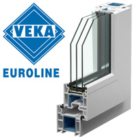 Окно Veka EUROLINE размер 1400x1300 однокамерный стеклопакет