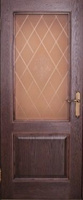 Межкомнатная дверь шпонированная Luidoor "Лорд", стекло, Дуб патинированный