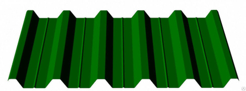 Профнастил Н44, 0,45 мм окрашенный RAL 6002(зеленая листва)