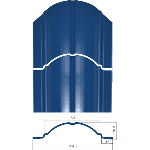 Штакетник Евроштакетник Европланка RAL 5005(Синий)