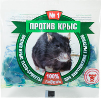 Средство против крыс, тесто брикеты ,200 гр