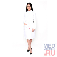 Халат медицинский женский М-013 ткань Саттори, клепки (52) Ирида-Мед