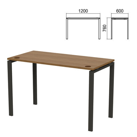Стол на металлокаркасе Арго 1200х600х760 мм орех Комплект