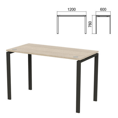 Стол на металлокаркасе Арго 1200х600х760 мм ясень шимо Комплект