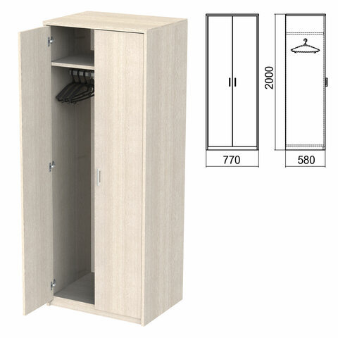 Шкаф для одежды Арго 770х580х2000 мм ясень шимо Комплект