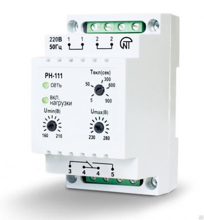 Реле напряжения однофазное РН-111 16А 160-220В Новатек