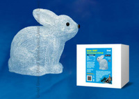 Фигурка ULD-M2724-032/STA WHITE IP20 RABBIT Фигура светодиодная «Кролик», 32 светодиода, 27*14*24 см, цвет свечения-белы