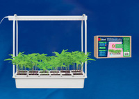 Светильник ULT-P34-10W/SPLE IP40 WHITE 12 Набор «Минисад», светильник для растений светодиодный с подставкой. Спектр для