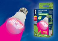 Лампа LED-A60-9W/SP/E27/CL ALM01WH Лампа светодиодная для растений. Форма "