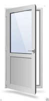 Дверь входная пластиковая двухкамерный стеклопакет Exprof 1000x2100 мм