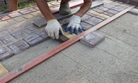 Укладка брусчатки на бетонное основания