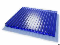 Сотовый поликарбонат 6 мм синий Novattro 2,1x12 м (25,2 кв,м), лист