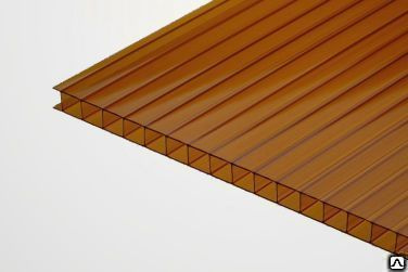 Сотовый поликарбонат 4 мм бронза Novattro 2,1x12 м (25,2 кв,м), лист