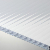 Сотовый поликарбонат 4 мм белый Novattro 2,1x6 м (12,6 кв,м), лист