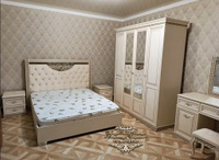 Спальня Берта цвет жемчуг шкаф 4 х дв. и кровать 160 фабрика Арида