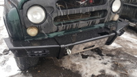Фото - Силовой передний бампер на УАЗ 469, Хантер "ЛЕСОПОВАЛ" (без кенгурина)