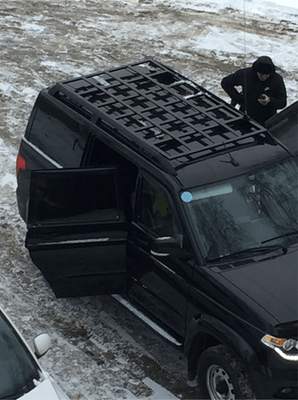 Багажник на крышу UAZ Патриот АВС-Дизайн (на рейлинги)