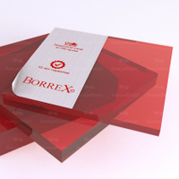 Монолитный поликарбонат Borrex 12 мм красный 2050*3050
