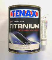 Клей полиэфирный Titanium Extra Clear суперпрозрачный/густой 1 л Tenax