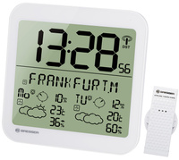 Bresser MyTime Meteotime LCD, белые проекционные часы