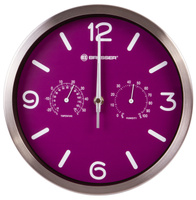 Bresser MyTime ND DCF Thermo/Hygro, 25 см, фиолетовые проекционные часы