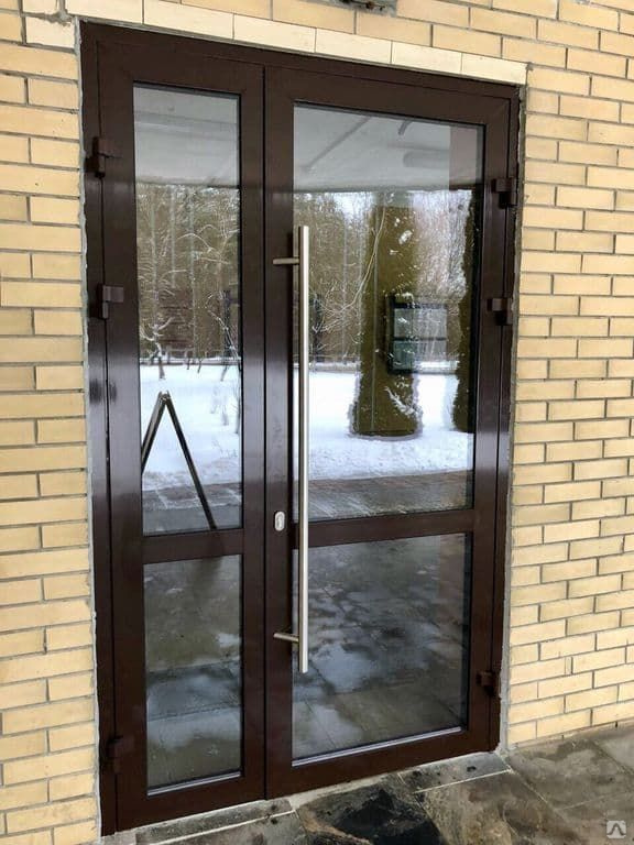 Двери алюминиевые входные из алюминиевого профиля фото