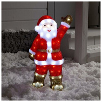 Светодиодная фигура «Приветливый Дед Мороз» 22 × 30 × 20 см, акрил, 40 LED, 220 В, свечение белое Luazon Lighting