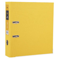 Папка-регистратор Deli EB20150, A4, 75мм, полипропилен/бумага, желтый 50 шт./кор.