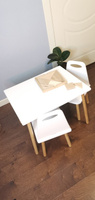 Комплект ростовой детской мебели Classic два стула и стол эмаль белый